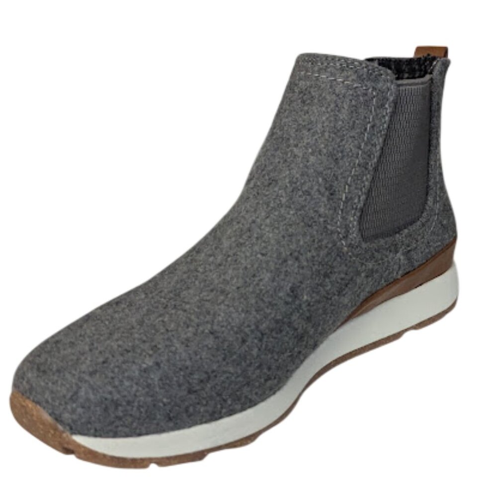 B.O.C. Womens Casual Chic Gray Textile Slip-On Cozy Ankle Booties Size 9 NWOB